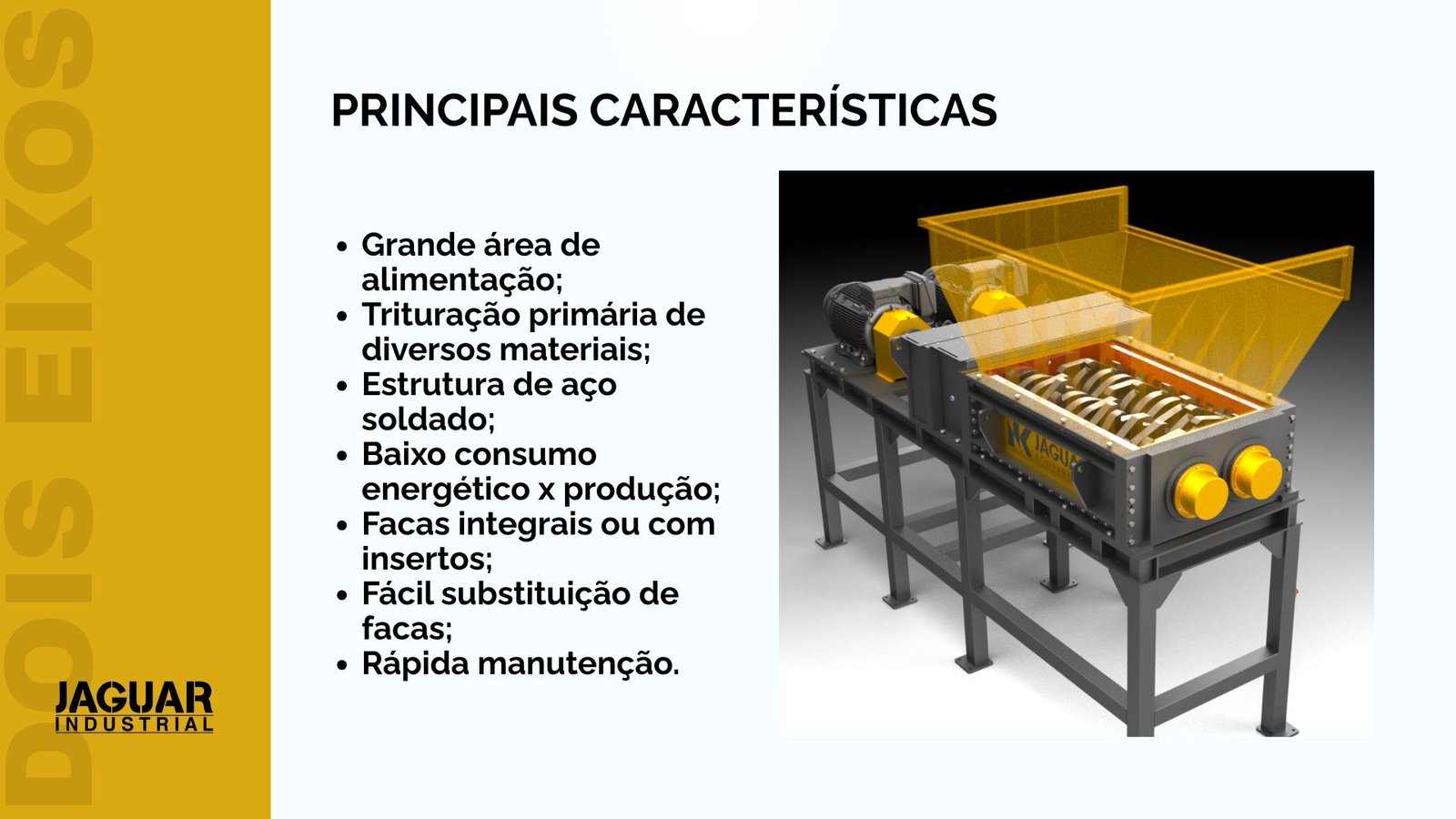 Triturador Linha D processando plásticos industriais